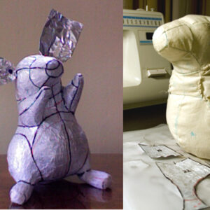 Make a maquette with foil then pelt and sew… repeat…