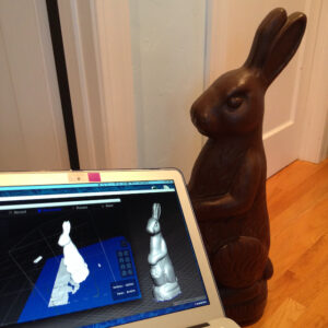 large plastic Easter Bunny